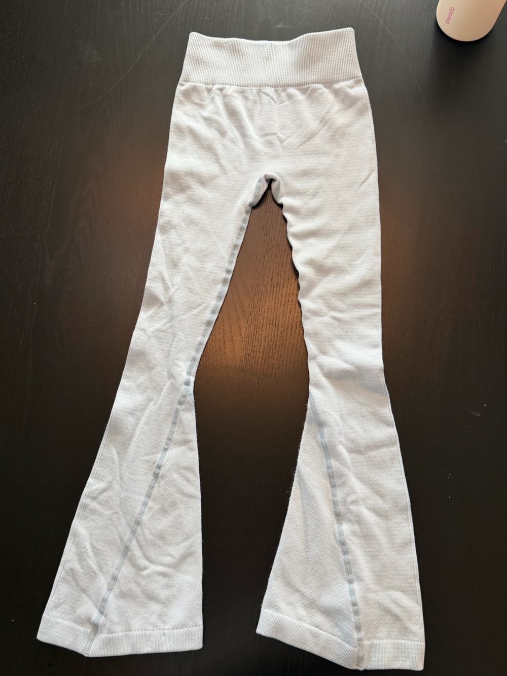 Copper Key Light Blue Flared Ribbed Waist Leggings for Kids